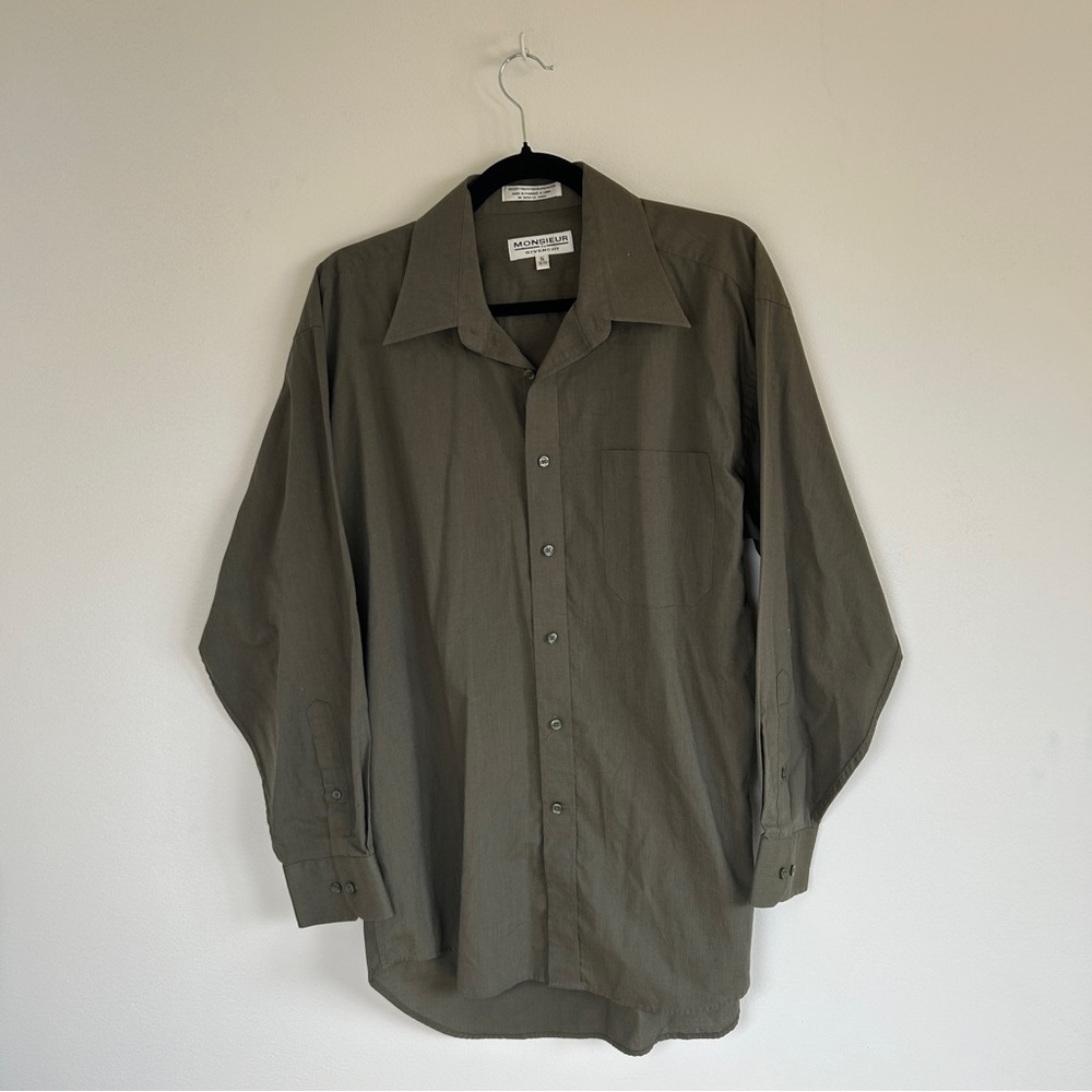 Vintage Givenchy Green Button Up Shirt